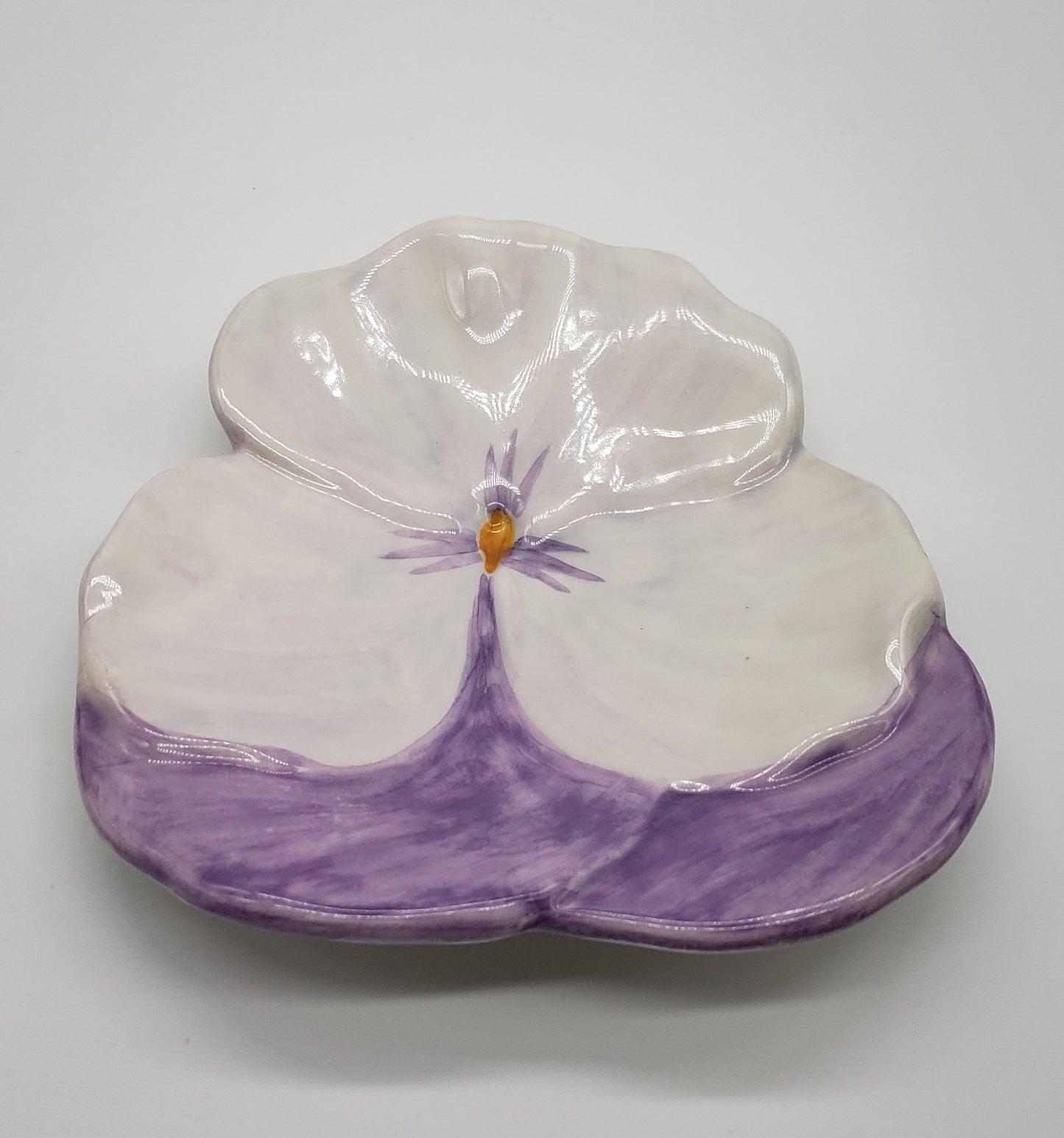 Ernestine Salerno Italian Pansy Dish - Plate