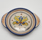 Hand Painted Italian Dipinto A Mano Deruta Handled Dish Plate