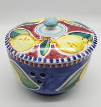 Load image into Gallery viewer, Solimene Vietri Pottery-Large Garlic Keeper Made/Painted by hand in Italy (Tazza Artistica)
