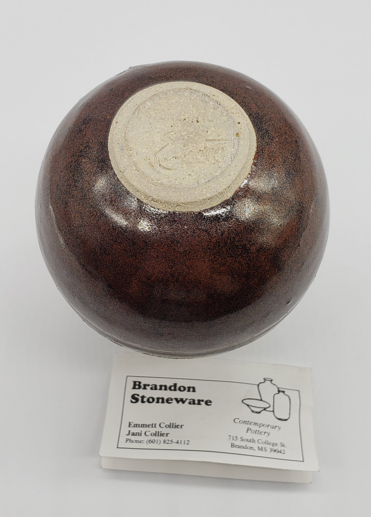 Brandon stoneware small vase - Signed