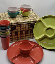 Load image into Gallery viewer, Shel-Glo Melamine Picnic Dinnerware Set (17 Pieces)
