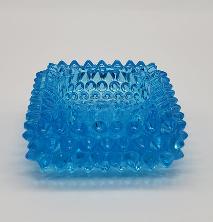 Fenton Square Hobnail Bright Blue Salt Cellars