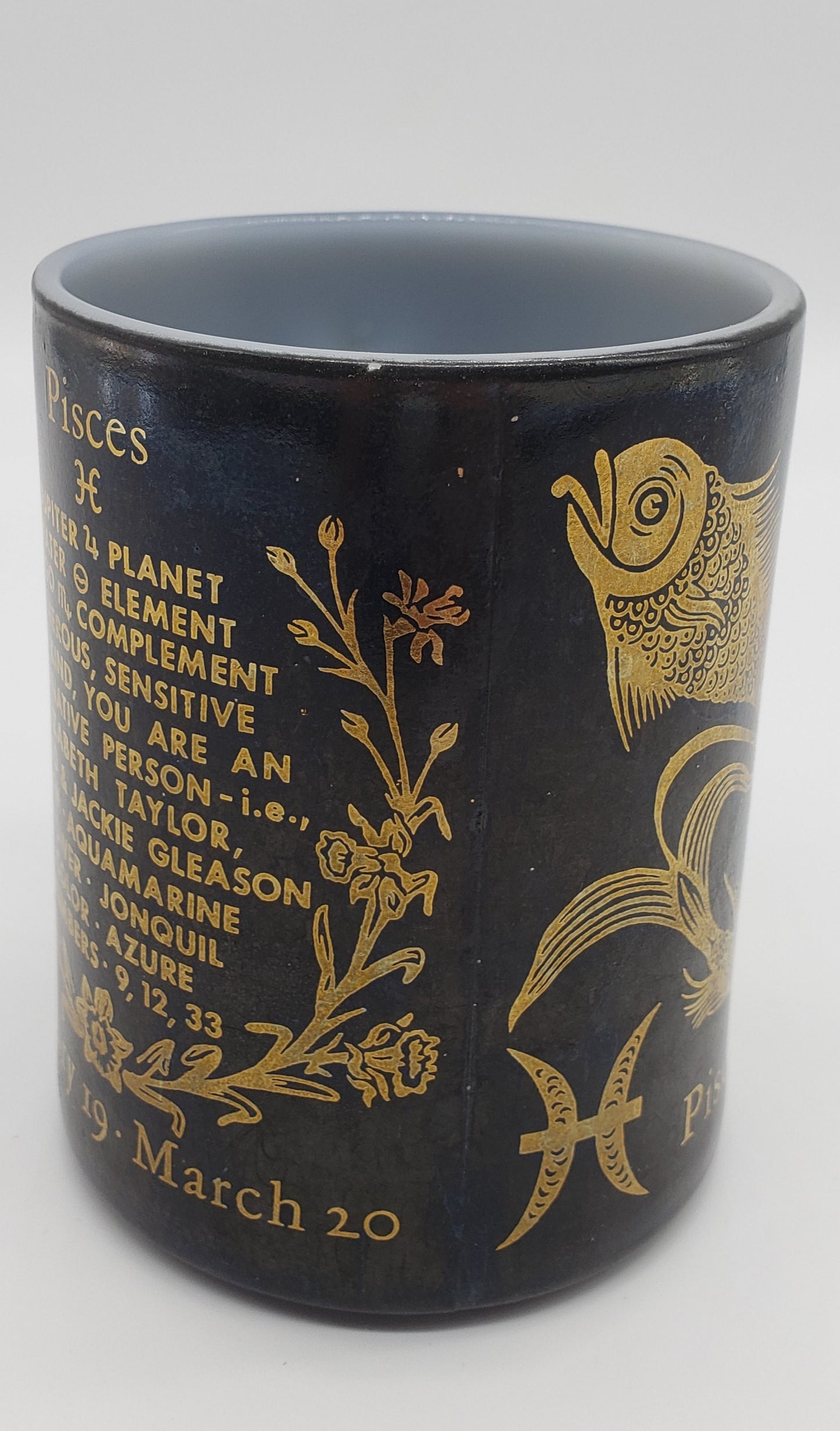 Federal Glass Zodiac Coffee Cup