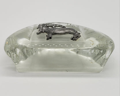 Capricorn Zodiac Art Glass Paperweight