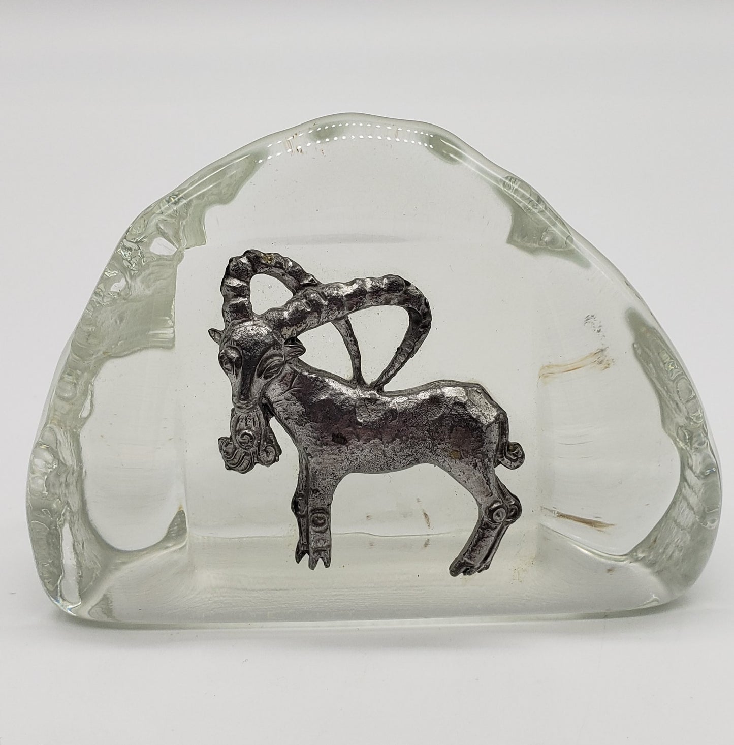 Capricorn Zodiac Art Glass Paperweight