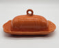 Laurie Gates Orange Ceramic Covered Butter Dish