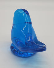 Load image into Gallery viewer, Leo Ward Blue Bird Of Happiness 1995 Art Glass Figurine Paperweight
