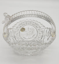 Load image into Gallery viewer, Hofbauer Germany Crystal Wedding Basket Bird Basket w Bird Figure on Handle
