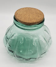 Load image into Gallery viewer, Apothecary Jar - Green Tint, pumpkin shape
