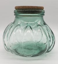 Load image into Gallery viewer, Apothecary Jar - Green Tint, pumpkin shape
