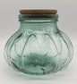 Apothecary Jar - Green Tint, pumpkin shape