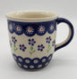 Polish Pottery Mug - Bright Peacock Daisy