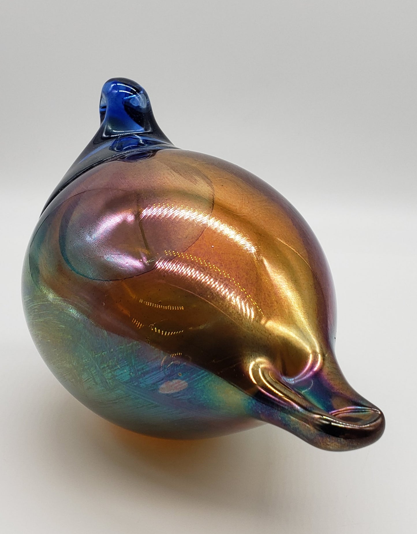 Art Lasi -Fantasia Metallic Iridescent Colour Bird-Hand Made in Finland - Signed