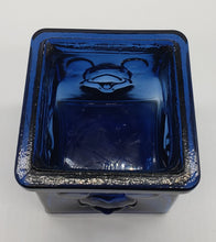 Load image into Gallery viewer, Vintage DISNEY MICKEY MOUSE Blue Art Glass Candle Holder
