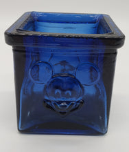 Load image into Gallery viewer, Vintage DISNEY MICKEY MOUSE Blue Art Glass Candle Holder
