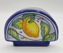 Load image into Gallery viewer, Italian pottery Napkins holder half moon
