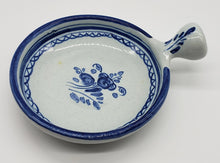Load image into Gallery viewer, Talavera Spain Bowl with Handle Blue Flower
