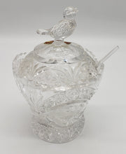 Load image into Gallery viewer, ECHT Bleikristall rectangular crystal sugar bowl with bird
