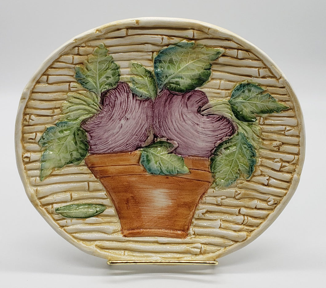 VIETRI Made In Italy, Hand Painted Ceramic Bamboo Plate