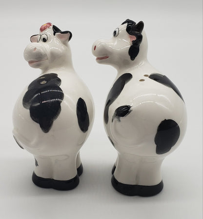 Cow and Bull Salt and Pepper Shakers