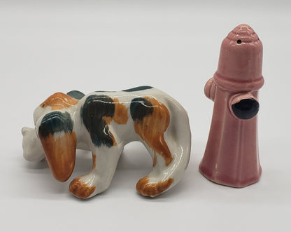 Dog and Fire Hydrant Salt and Pepper Shakers