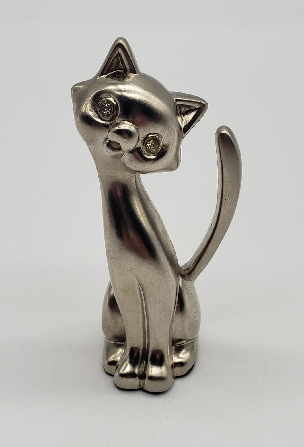 Pewter ring holder small cat