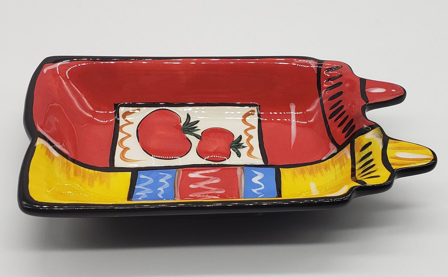 Clay Art "Grill Time" Ketchup/Mustard Dish