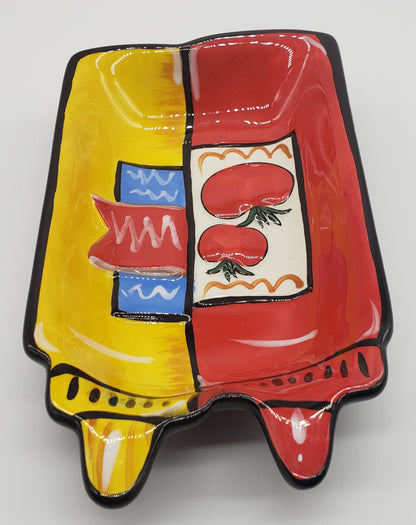 Clay Art "Grill Time" Ketchup/Mustard Dish