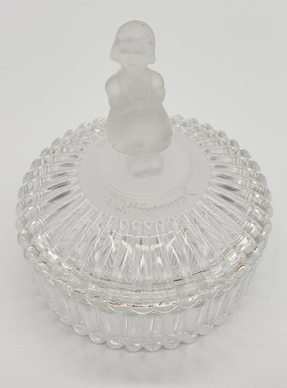 Vintage 1993 Hummel Goebel Lead Crystal jewelry/ Trinket Dish.