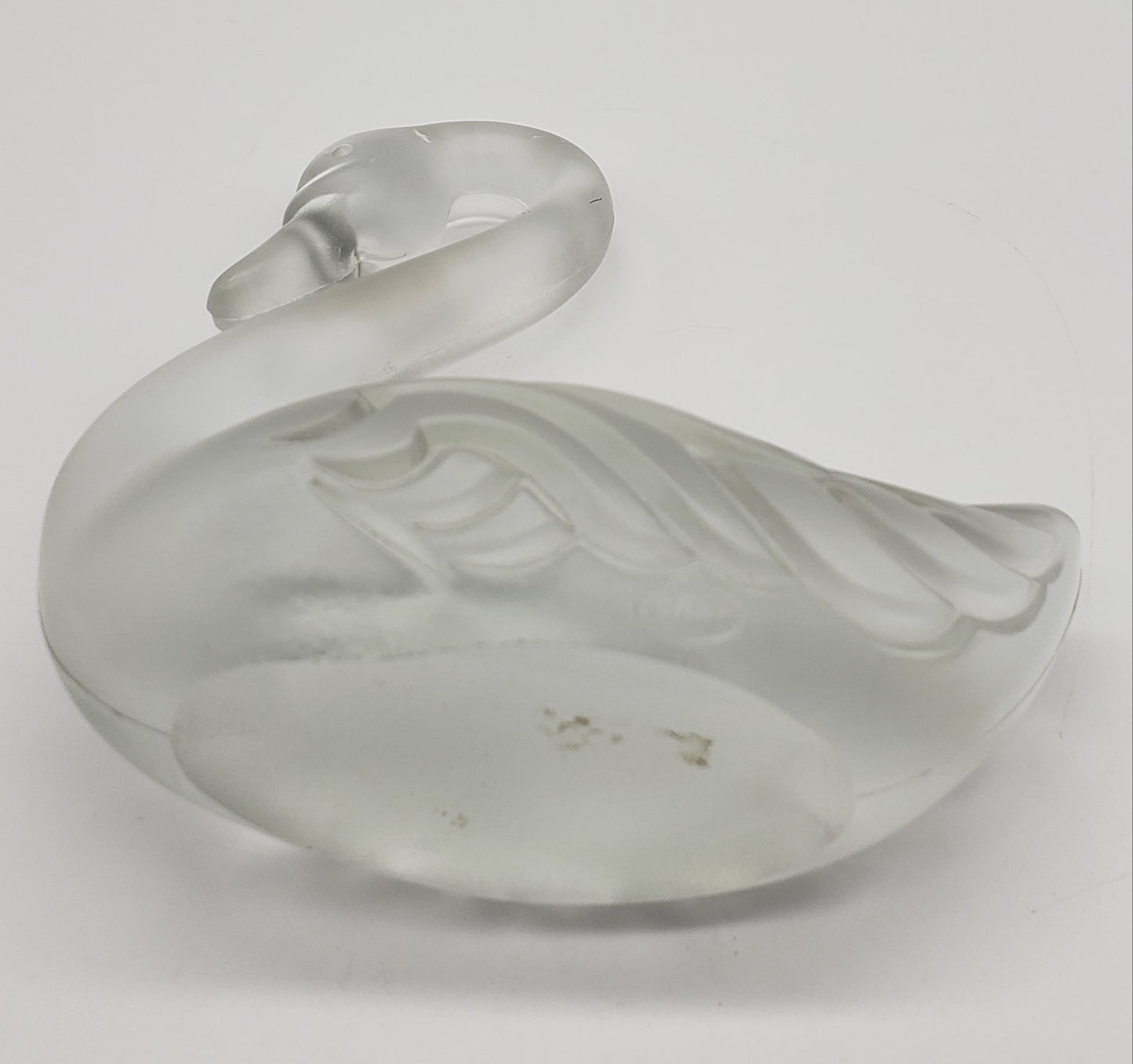 Fenton Art Glass Satin Velvet Frosted Glass Swan