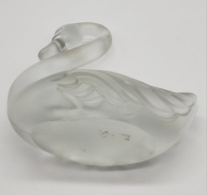 Fenton Art Glass Satin Velvet Frosted Glass Swan