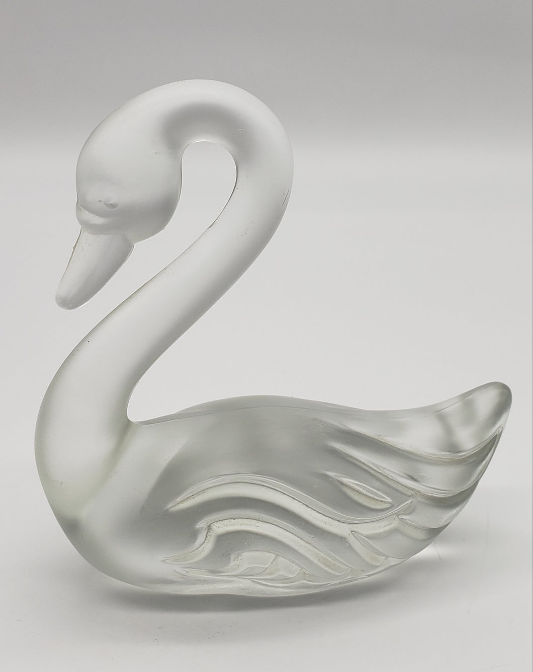 Fenton Art Glass Satin Velvet Frosted Glass Swan