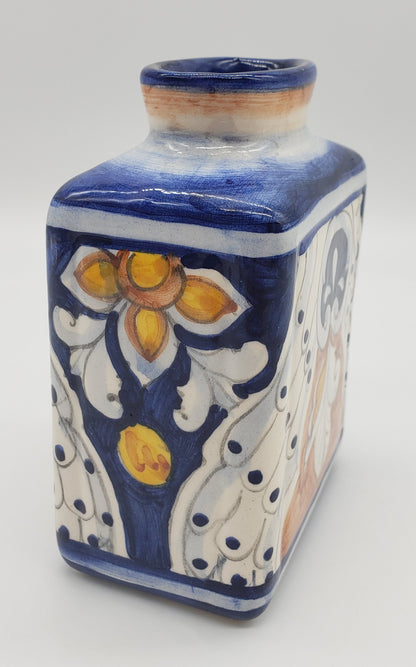 Talavera-Style Ceramic Vase Crafted in El Salvador