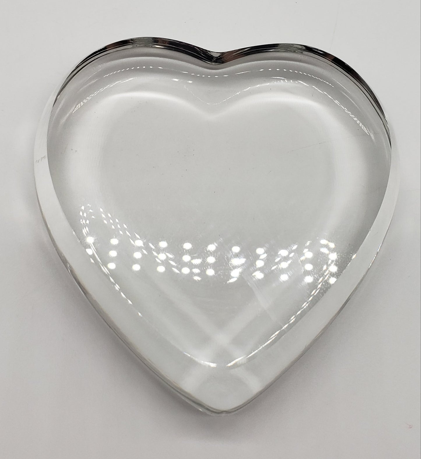 Glass Heart Paperweight