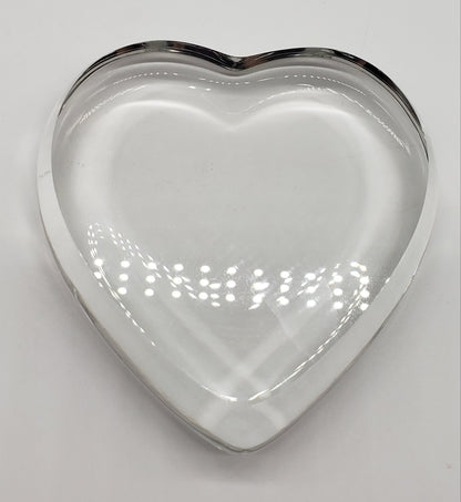 Glass Heart Paperweight