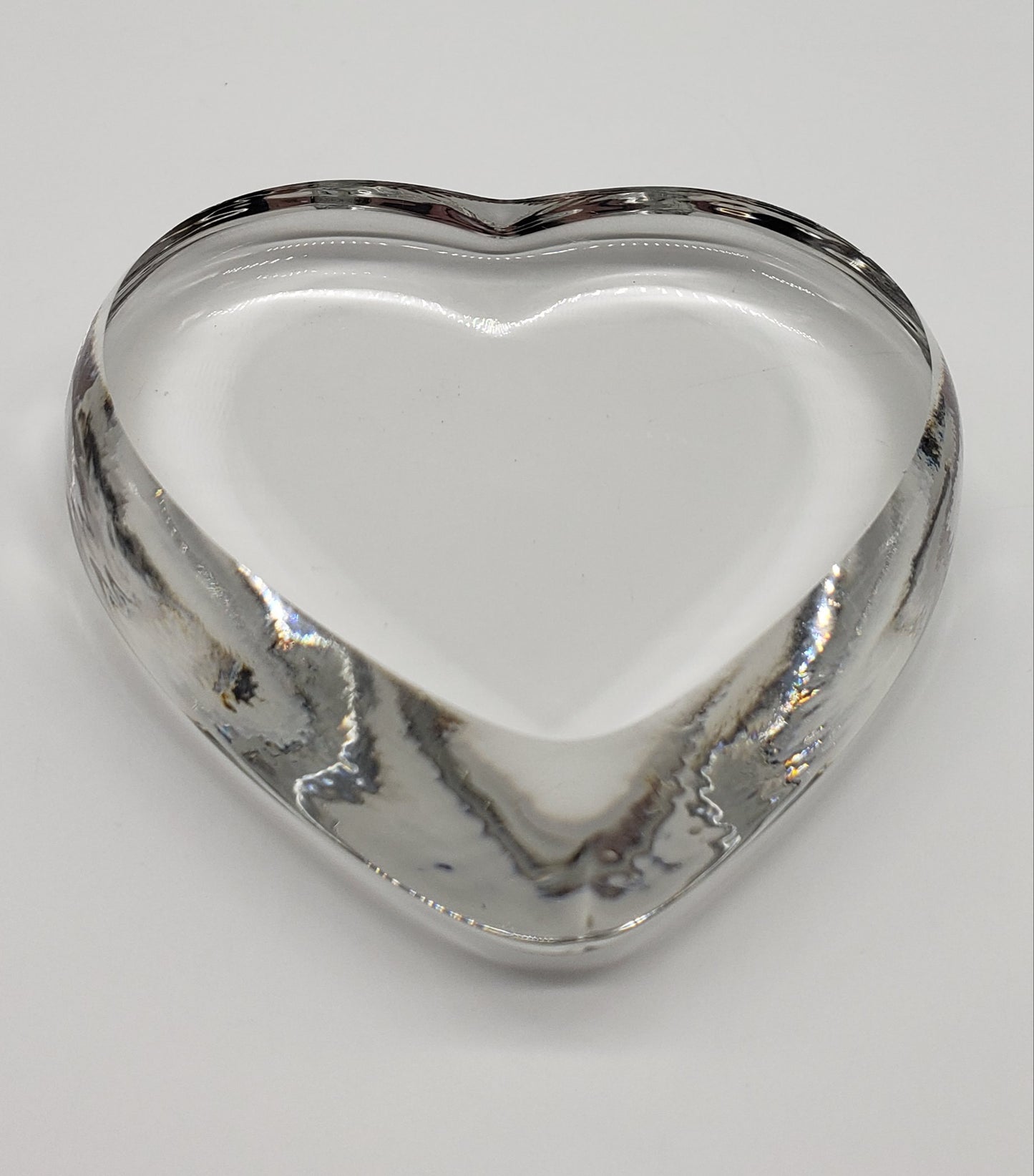 Glass Heart Paperweight