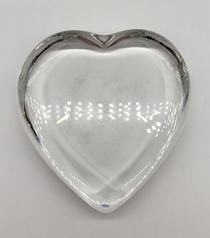 Glass Heart Paperweight