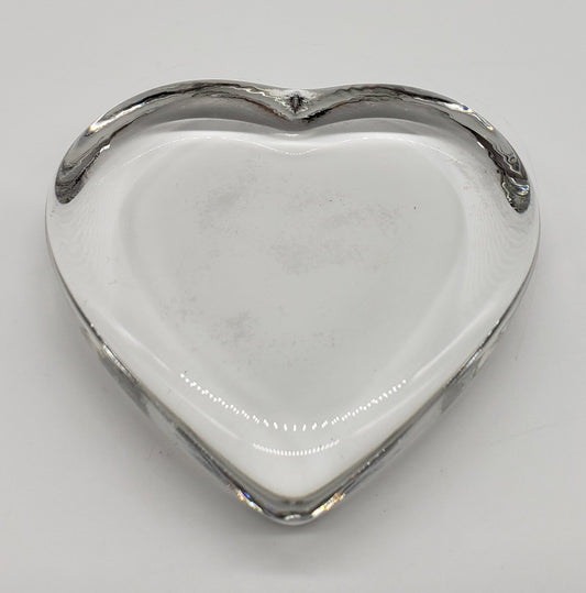 Glass Heart Paperweight