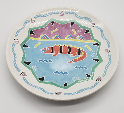 Chaleur Display Plate Designed by Judith Geiger, Signed