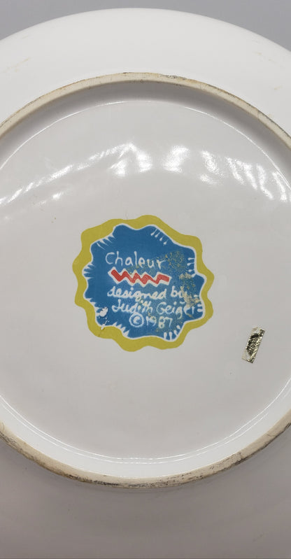 Chaleur Display Plate Designed by Judith Geiger, Signed