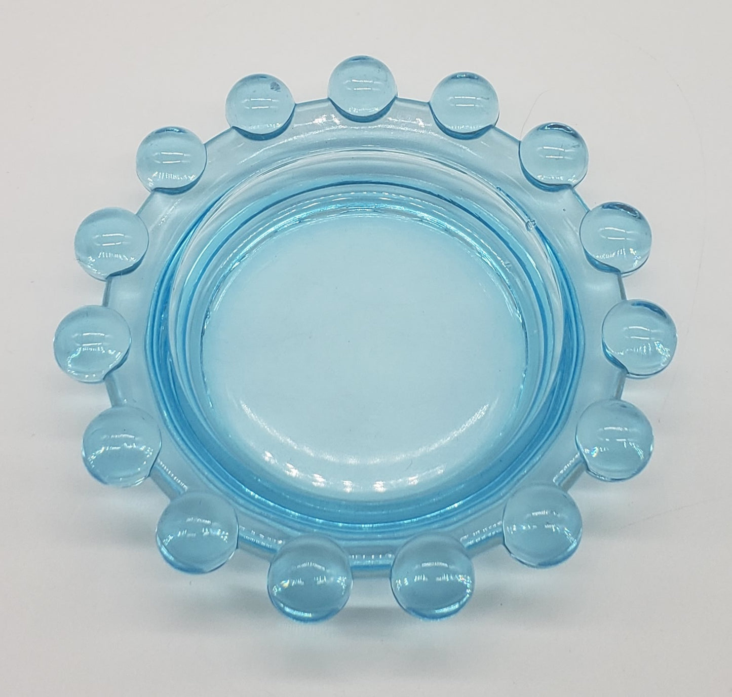 Imperial Glass Aquamarine Candlewick Ashtray