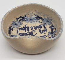 Load image into Gallery viewer, Marshall Pottery Heart Shaped Bowl Bluebonnets Candy Dish Trinkets Keys
