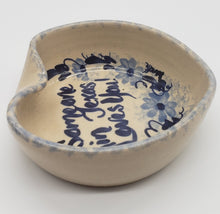 Load image into Gallery viewer, Marshall Pottery Heart Shaped Bowl Bluebonnets Candy Dish Trinkets Keys
