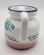 Load image into Gallery viewer, Italian Pottery creamer- Hand Painted Flower Design
