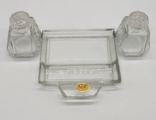 Load image into Gallery viewer, Bohemia Glass Salt &amp; Pepper Shakers w/Crystal
