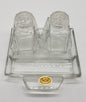 Bohemia Glass Salt & Pepper Shakers w/Crystal