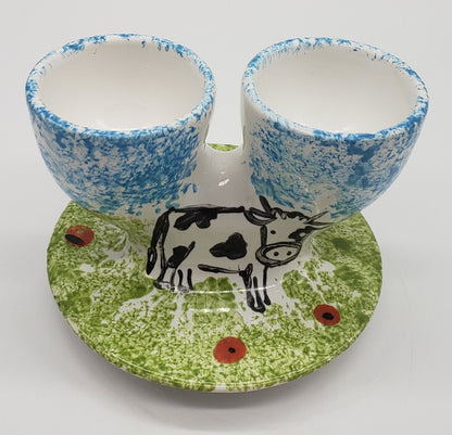 Honiton Double Egg Cup Pottery