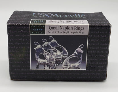 Quail Bird Acrylic Napkin Holders| Set of 4