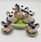 Mini cow ceramic tea set