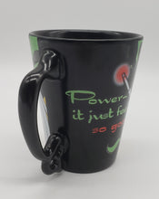 Load image into Gallery viewer, Disney Store Cruella DeVille Black Coffee Mug POWER JUST FEELS GOOD
